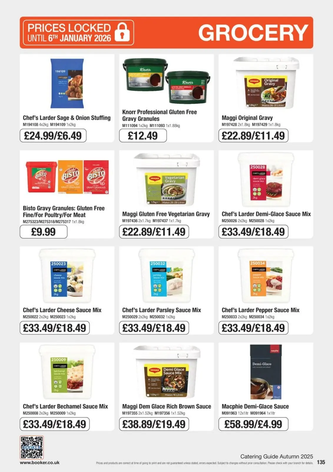 Page 135 in Everyday Low Prices at Booker Wholesale United Kingdom