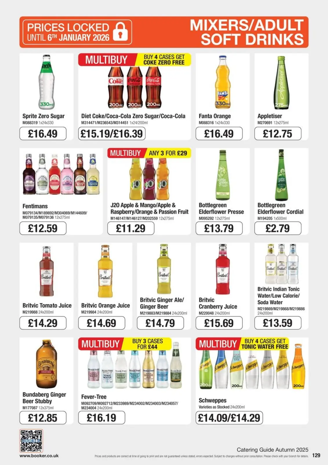 Page 129 in Everyday Low Prices at Booker Wholesale United Kingdom