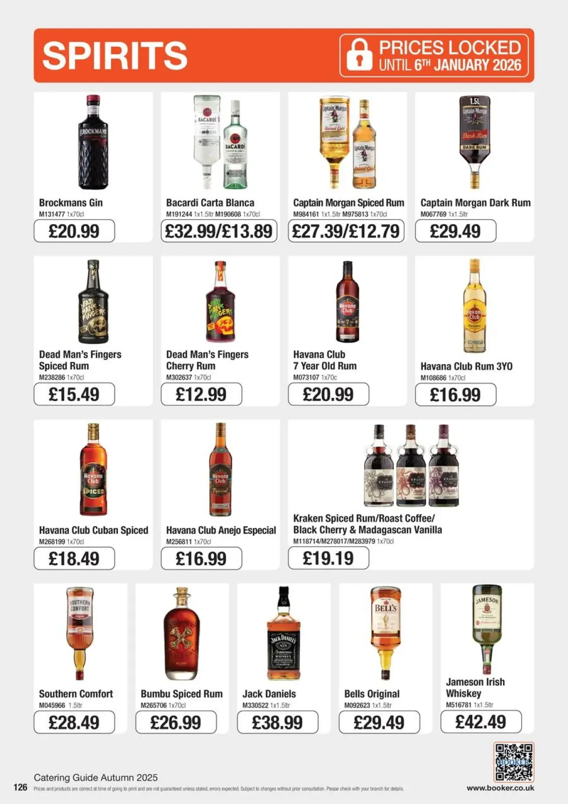 Page 126 in Everyday Low Prices at Booker Wholesale United Kingdom