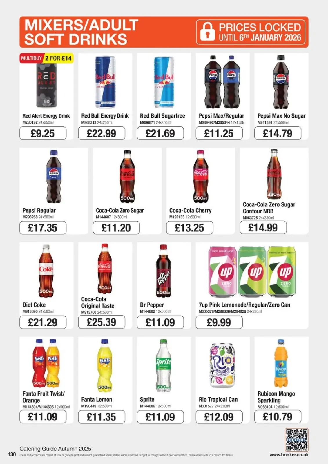 Page 130 in Everyday Low Prices at Booker Wholesale United Kingdom