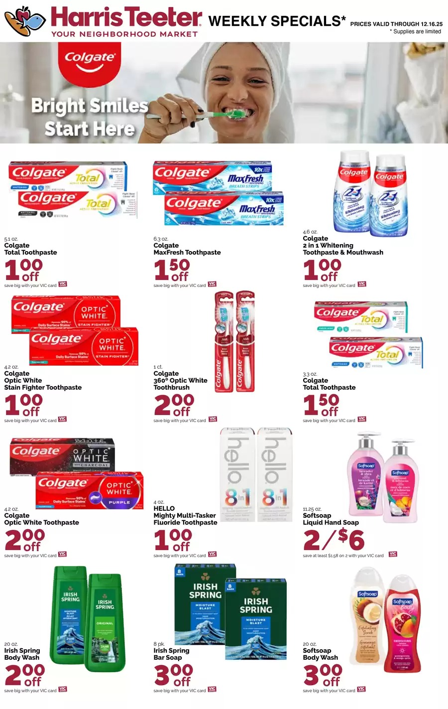 Offres Harris Teeter États-Unis de 10 à 16 décembre 2025 Offre hebdomadaire