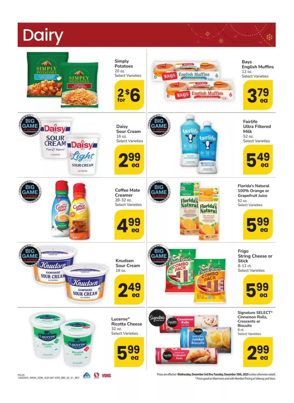 Page 3 in Southwest Deals at Vons Supermarket USA