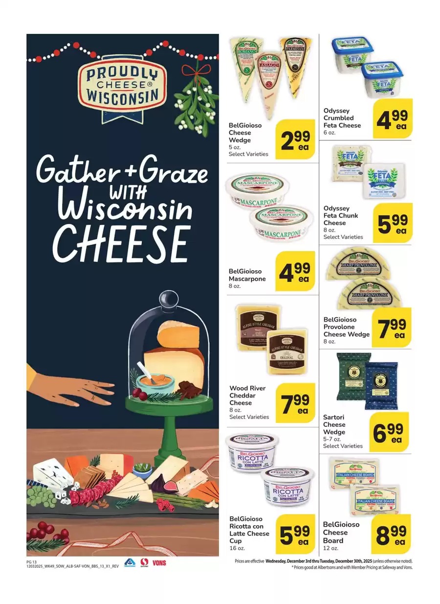 Vons Supermarket USA Offers from 3 to 30 December 2025 Southwest Deals