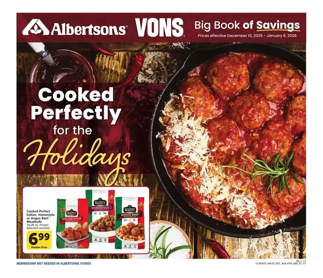 Vons Supermarket USA Offers from 10 December to 6 January 2026 SoCal Deals