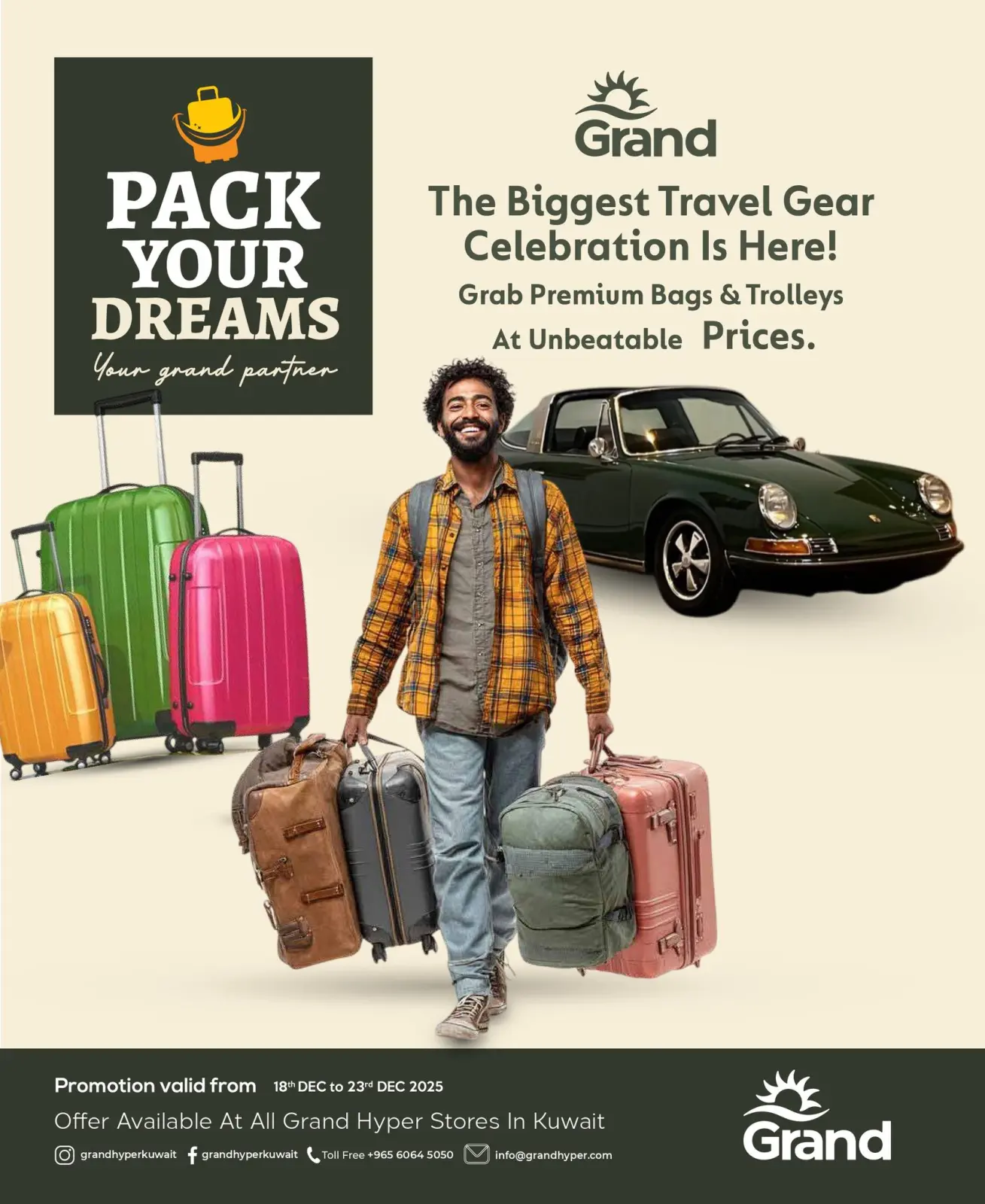 Page 1 in Travel bag offers at Grand Hypermarket Kuwait