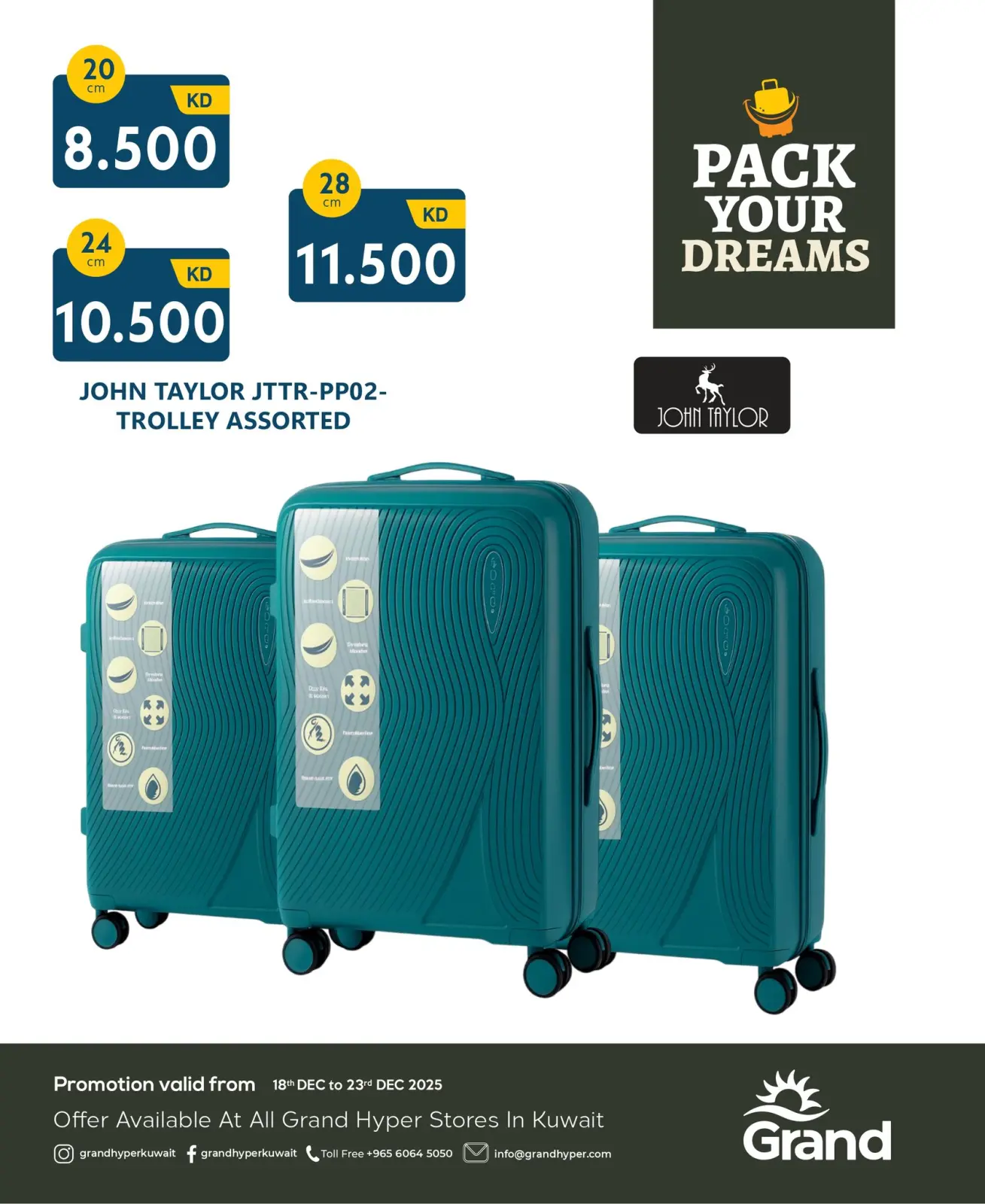 Page 8 in Travel bag offers at Grand Hypermarket Kuwait