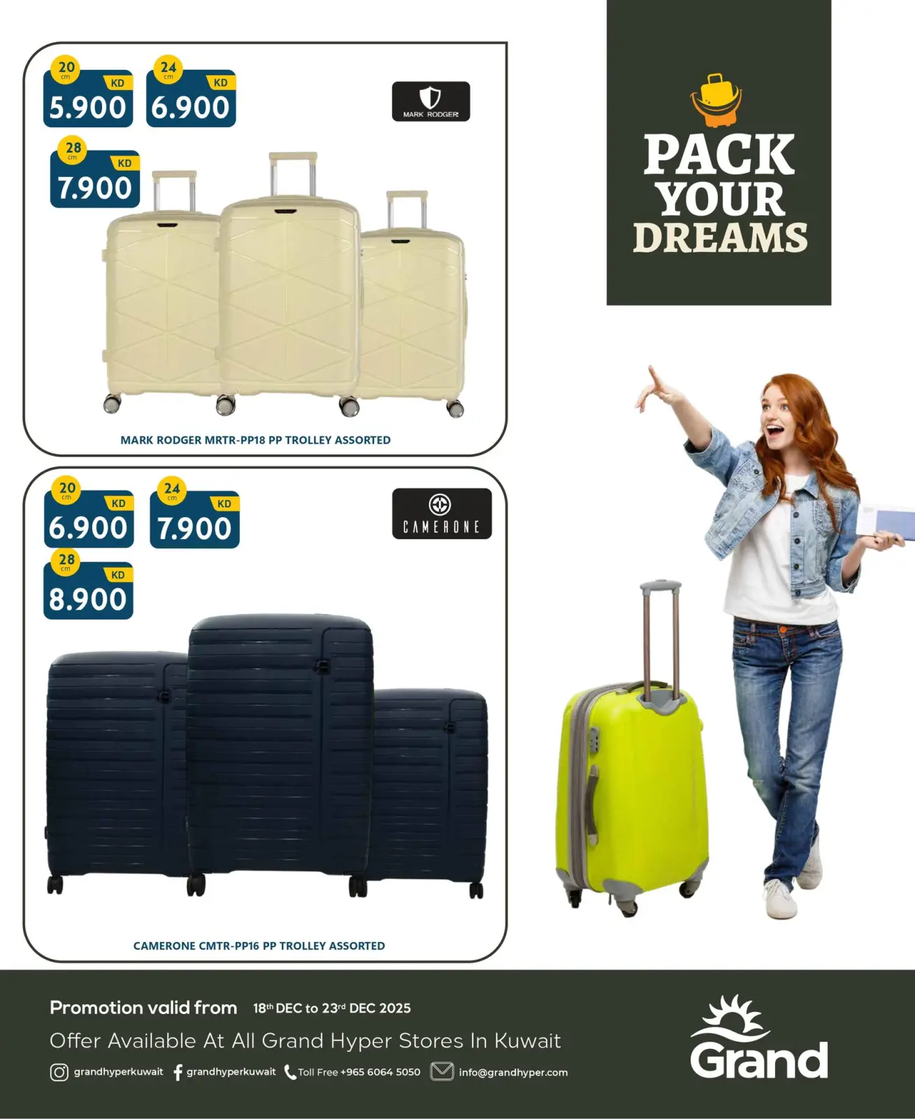 Page 3 in Travel bag offers at Grand Hypermarket Kuwait