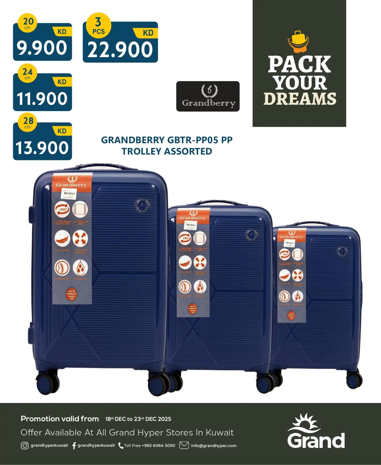 Page 4 in Travel bag offers at Grand Hypermarket Kuwait