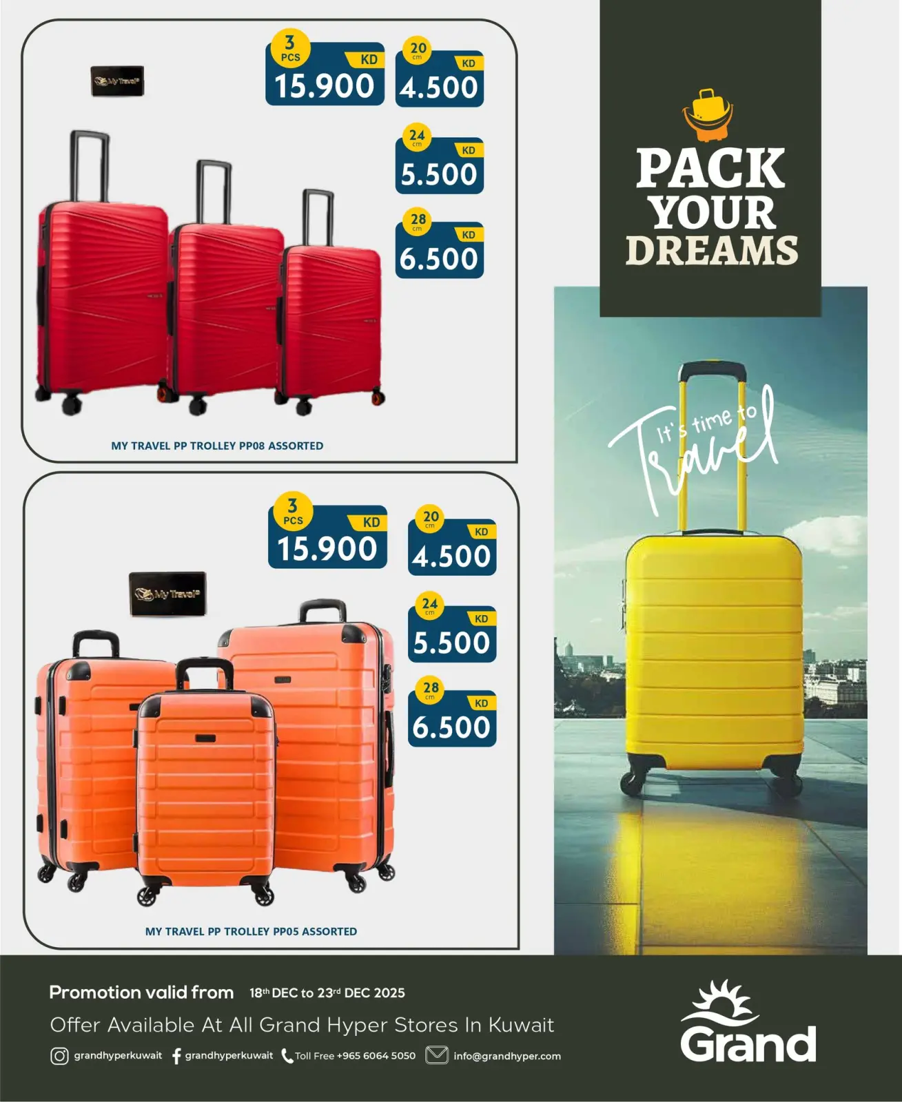 Page 7 in Travel bag offers at Grand Hypermarket Kuwait