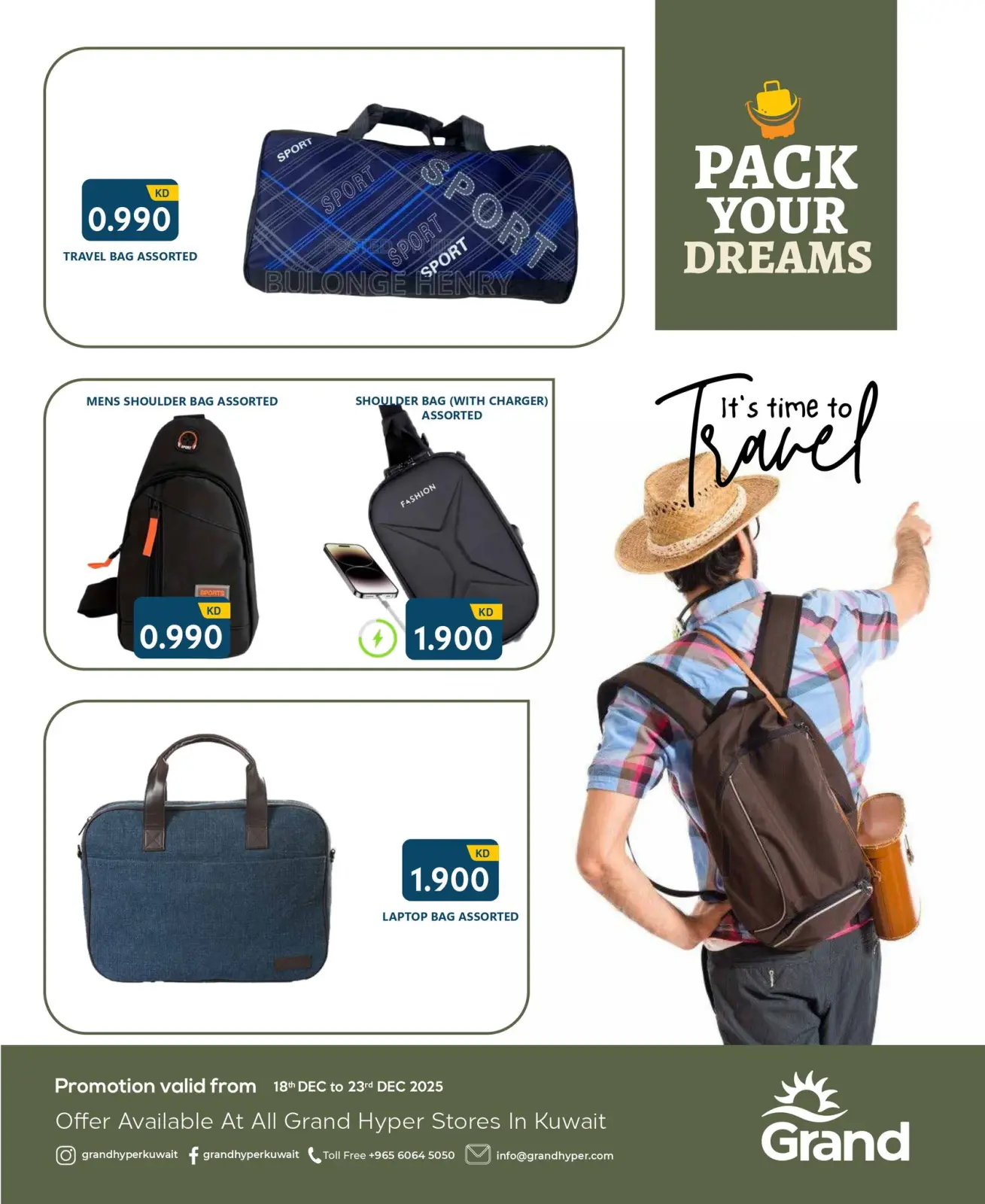 Página 3 en Ofertas de bolsos en Grand hipermercado Kuwait