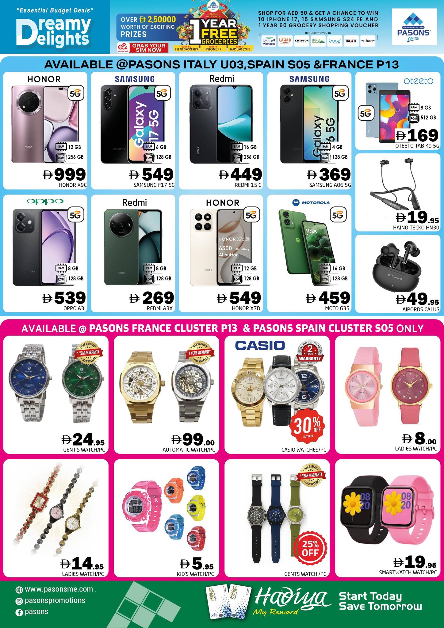 Ofertas de supermercado Pasons Emiratos Árabes Unidos de 19 a 21 diciembre 2025 Fantásticas ofertas