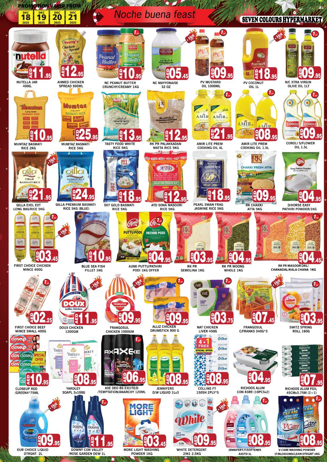 Ofertas de Hipermercado Siete Colores Emiratos Árabes Unidos de 18 a 21 diciembre 2025 ofertas de navidad