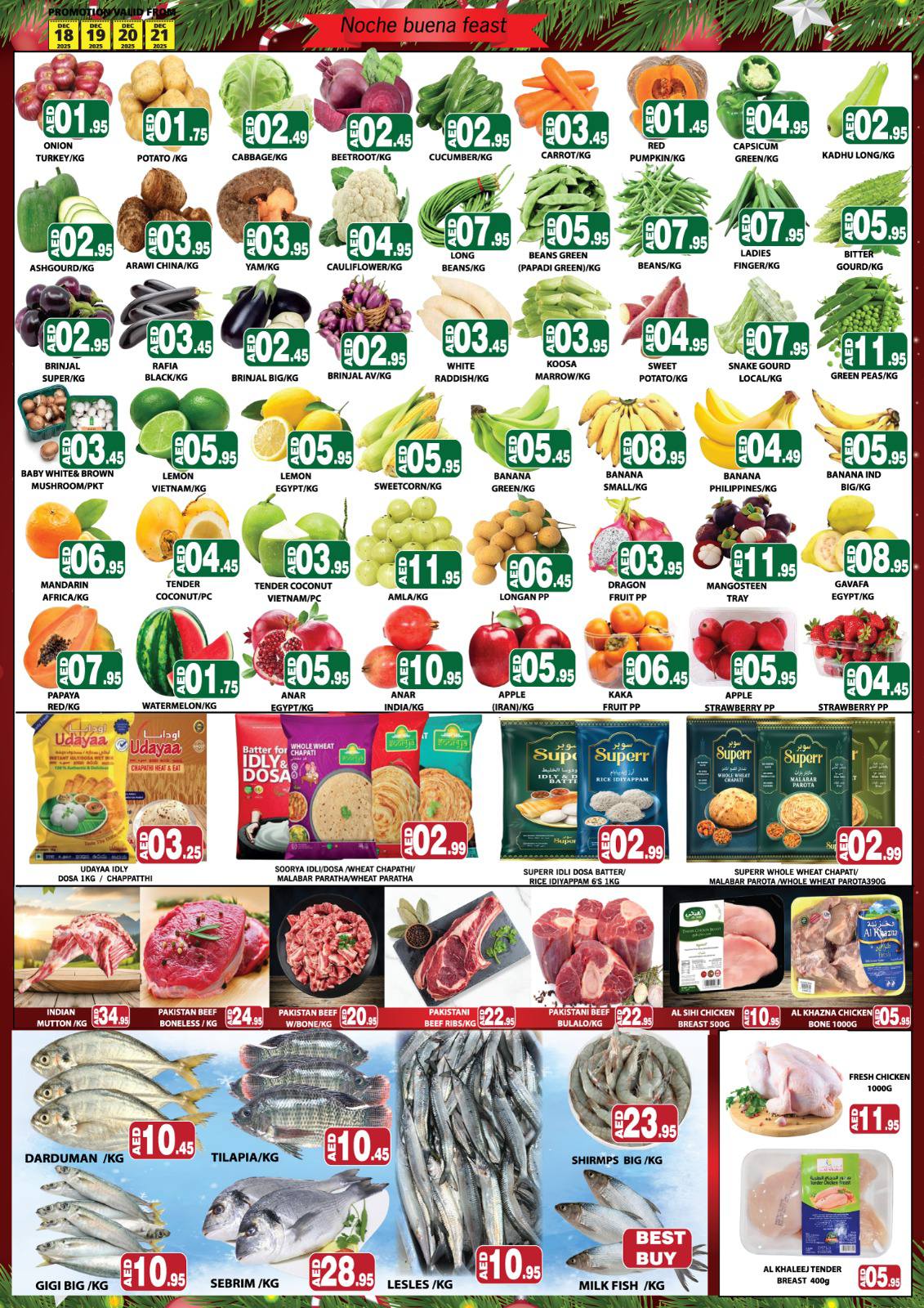 Ofertas de Hipermercado Siete Colores Emiratos Árabes Unidos de 18 a 21 diciembre 2025 ofertas de navidad