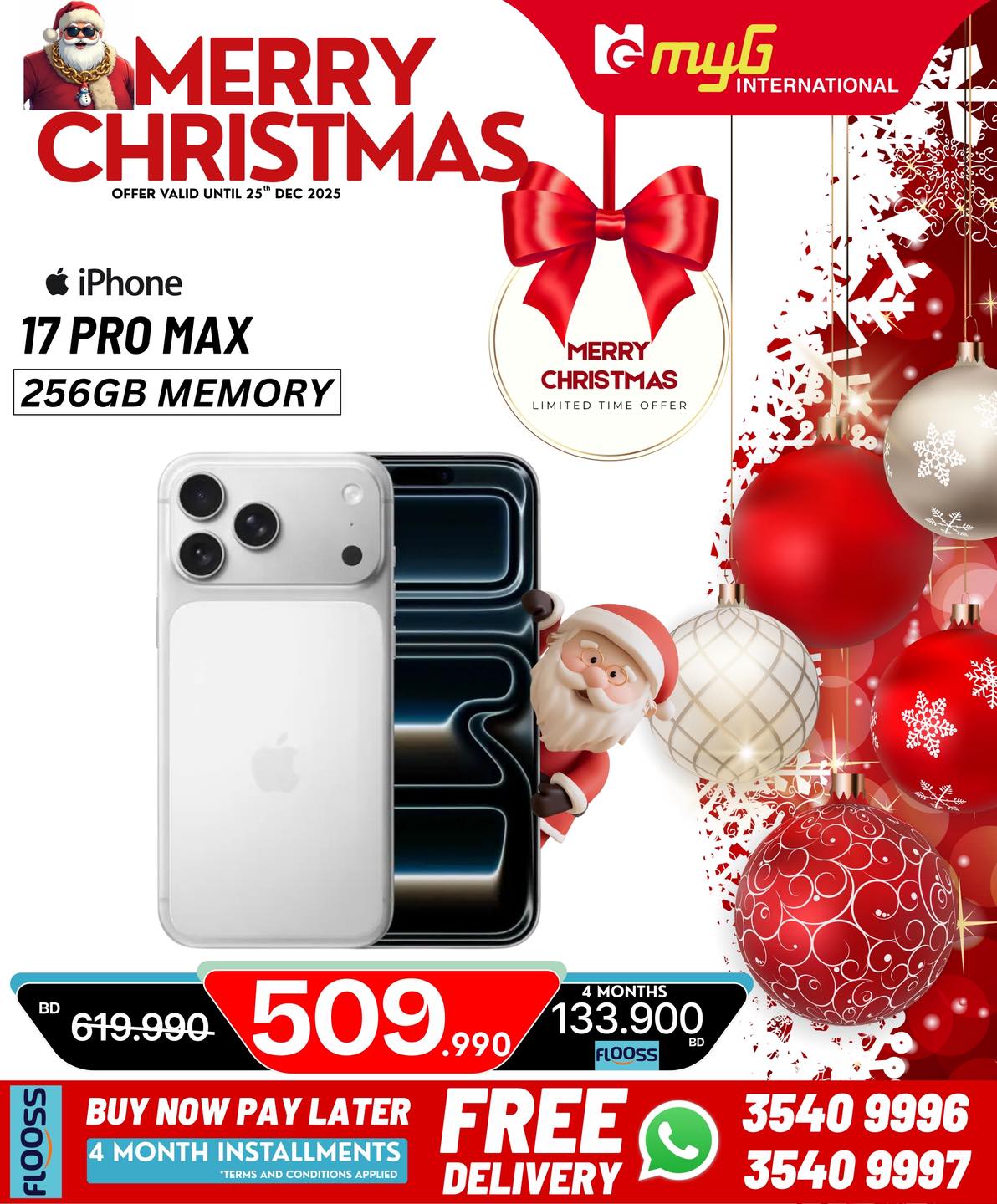 MYG International Bahrain Offers from 21 to 25 December 2025 Christmas Offers