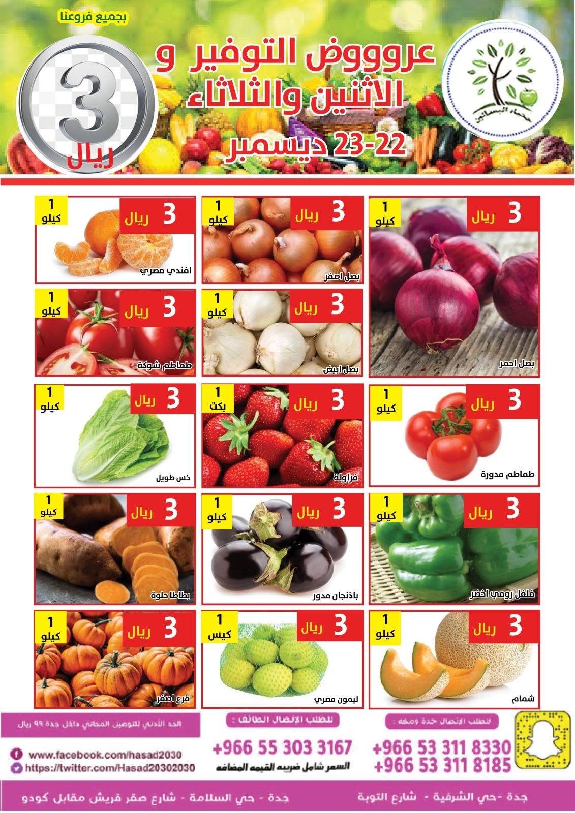 Hasad Albasatin Saudi Arabia Offers from 22 to 23 December 2025 Saving Deals