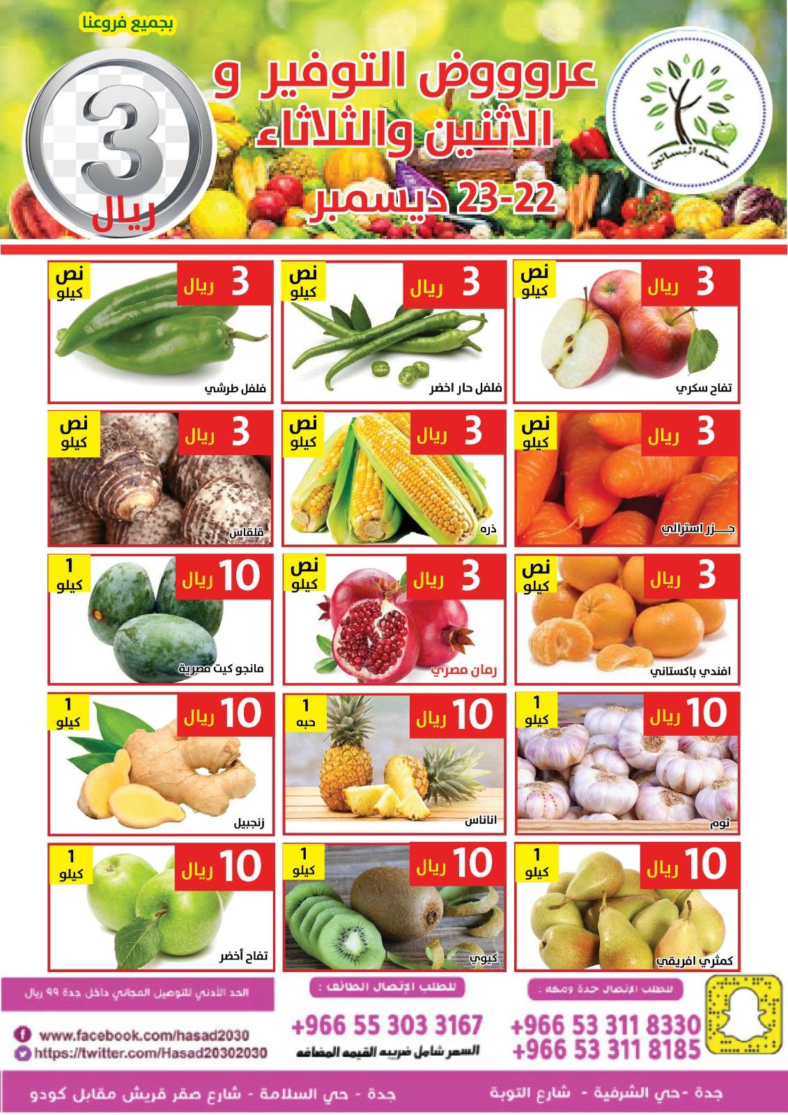 Hasad Albasatin Saudi Arabia Offers from 22 to 23 December 2025 Saving Deals