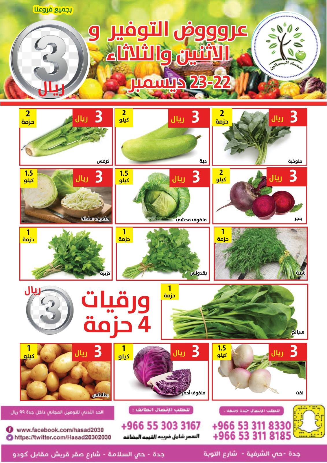 Hasad Albasatin Saudi Arabia Offers from 22 to 23 December 2025 Saving Deals