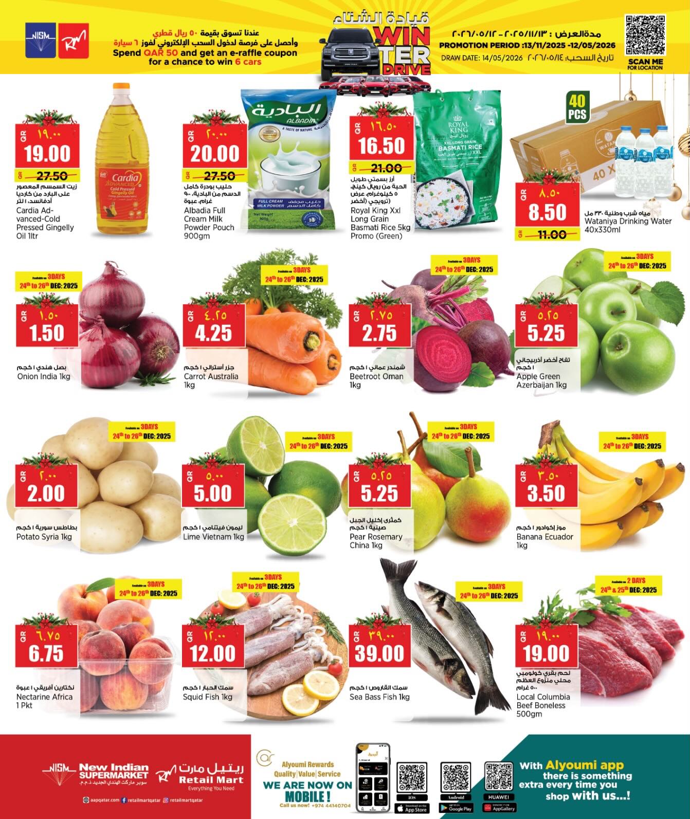 Retail Mart Qatar Offers from 24 December to 6 January 2026 Winter driving offers