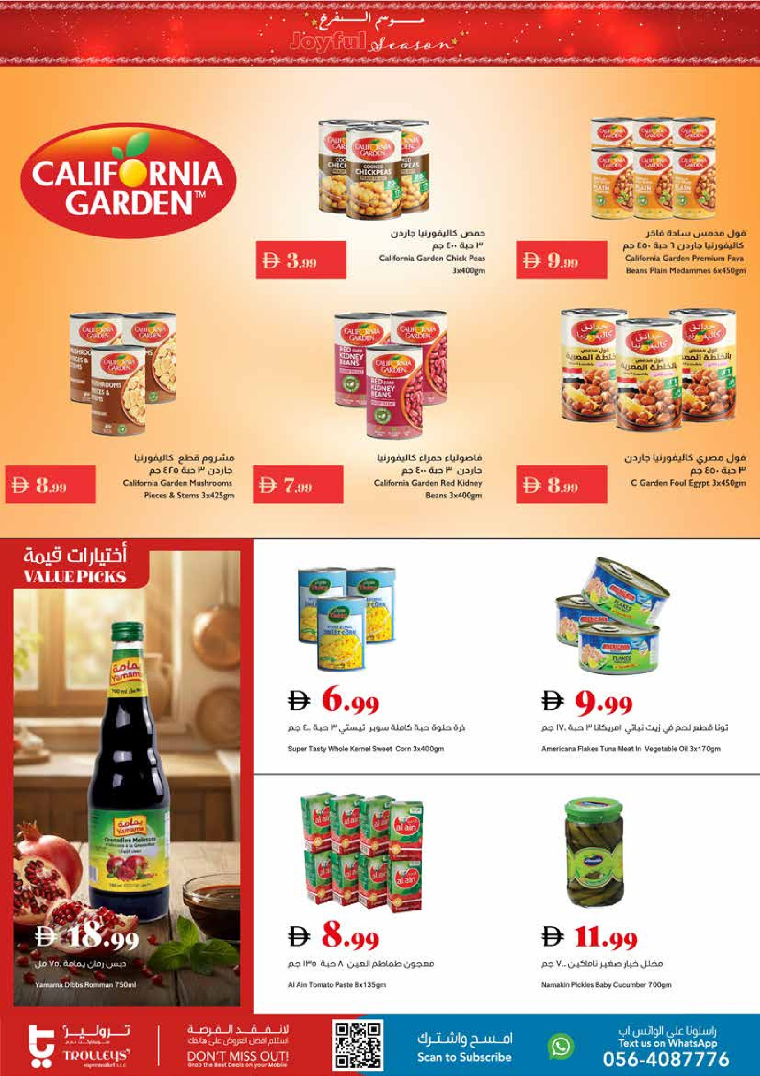 Trolleys supermarket UAE Offers from 25 December to 1 January 2026 Joy Season Offers