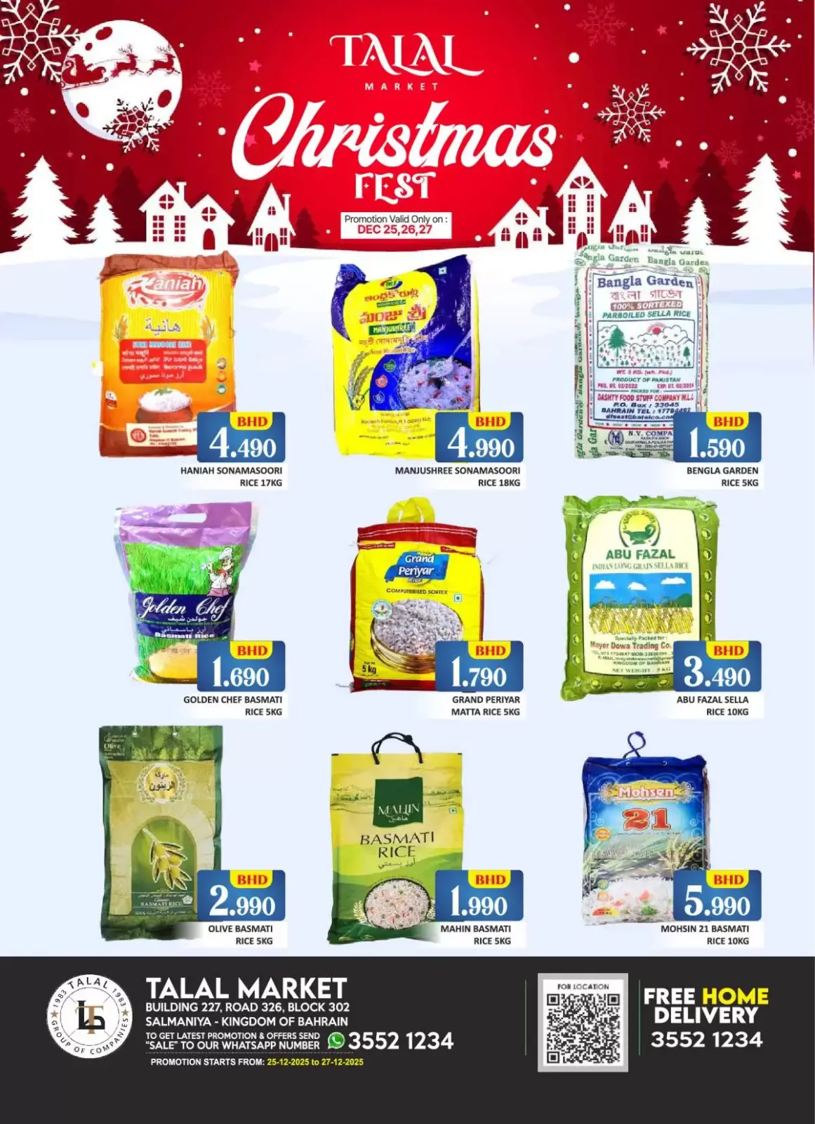 Talal Market Bahrain Offers from 25 to 27 December 2025 Christmas Festival Offers - Page 1