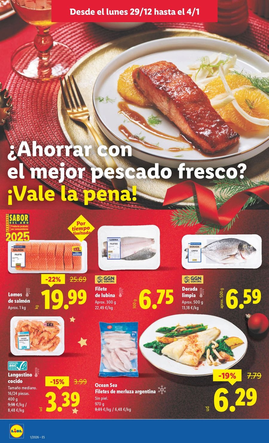 Ofertas de Lidl España de 29 diciembre a 4 enero 2026 ofertas semanales