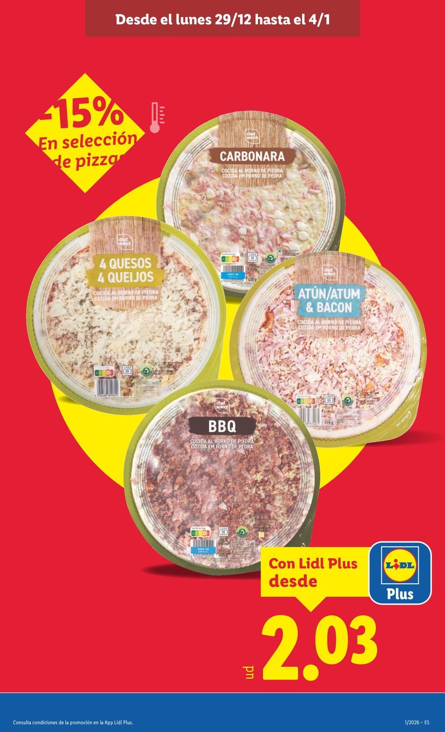 Ofertas de Lidl España de 29 diciembre a 4 enero 2026 ofertas semanales