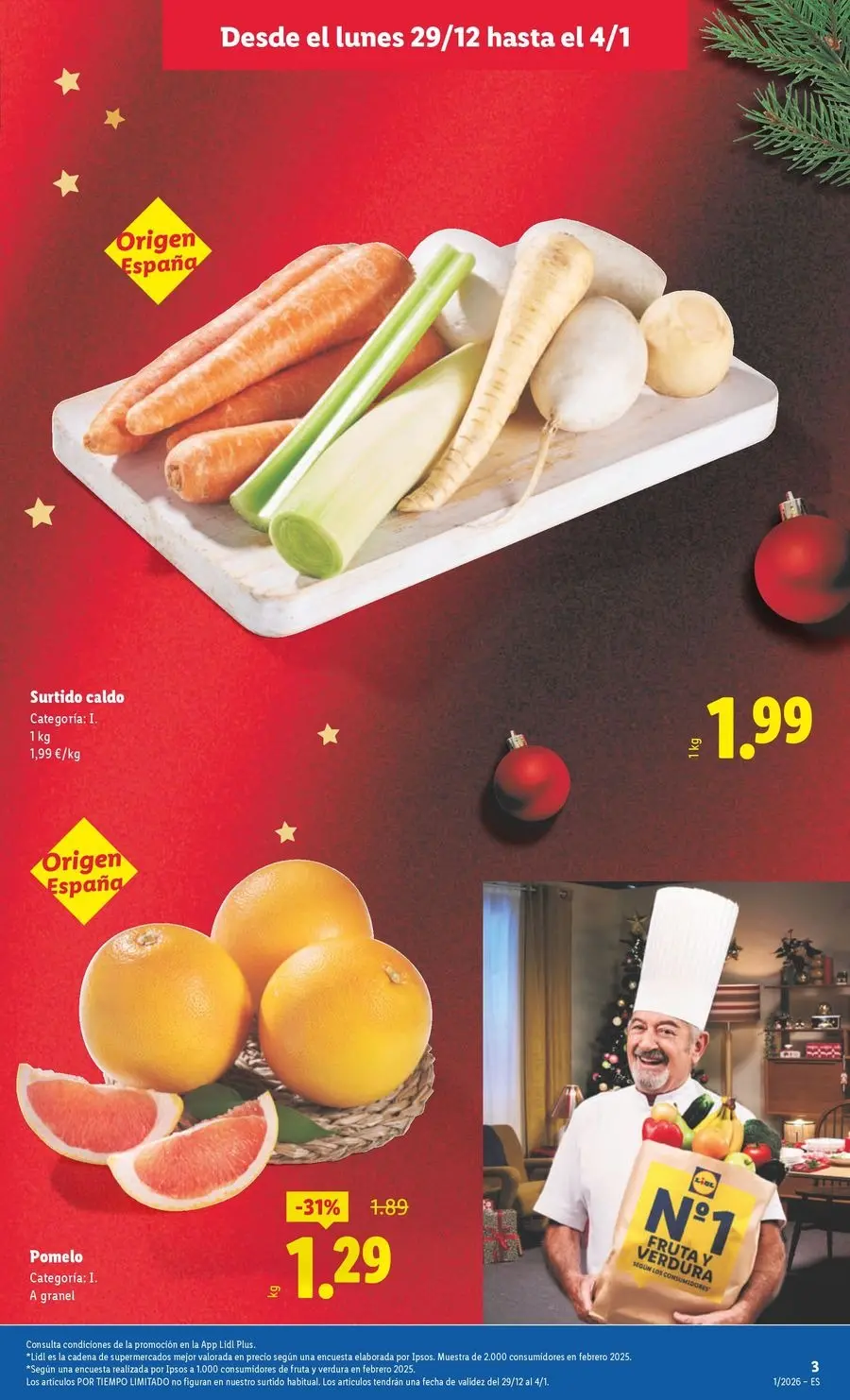 Ofertas de Lidl España de 29 diciembre a 4 enero 2026 ofertas semanales