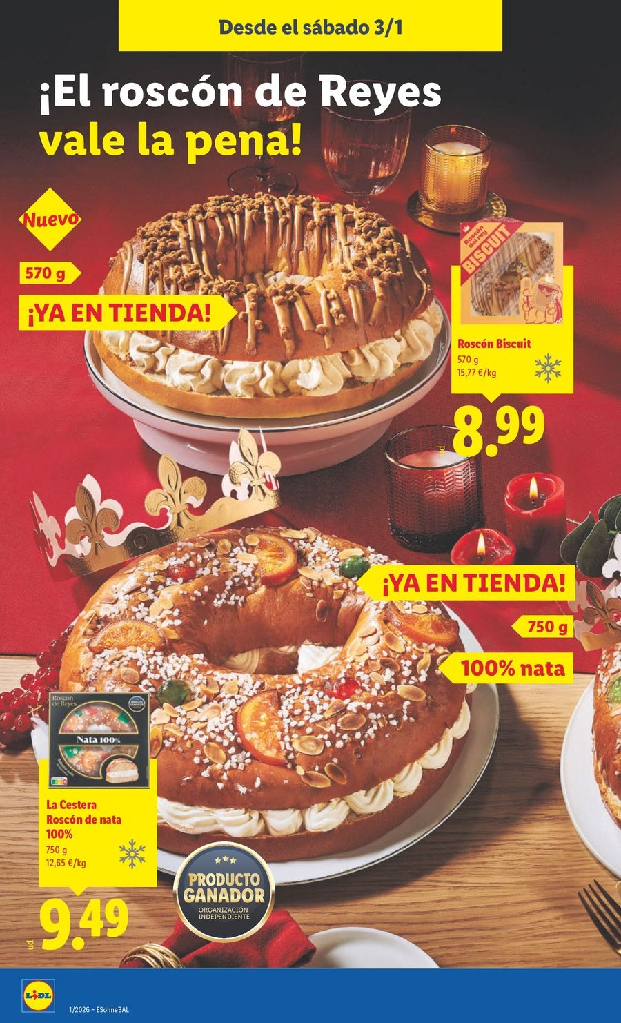 Ofertas de Lidl España de 29 diciembre a 4 enero 2026 ofertas semanales
