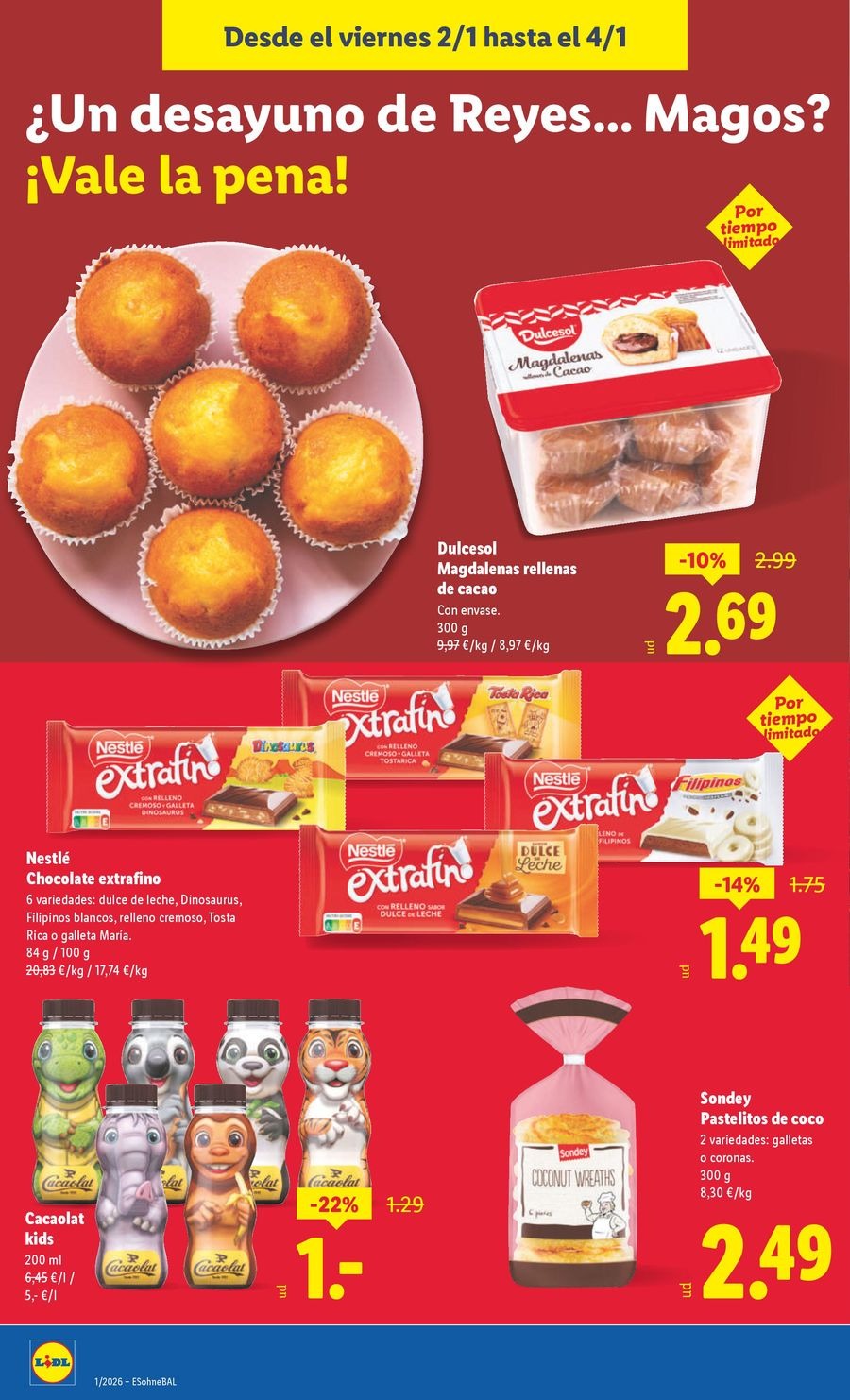 Ofertas de Lidl España de 29 diciembre a 4 enero 2026 ofertas semanales