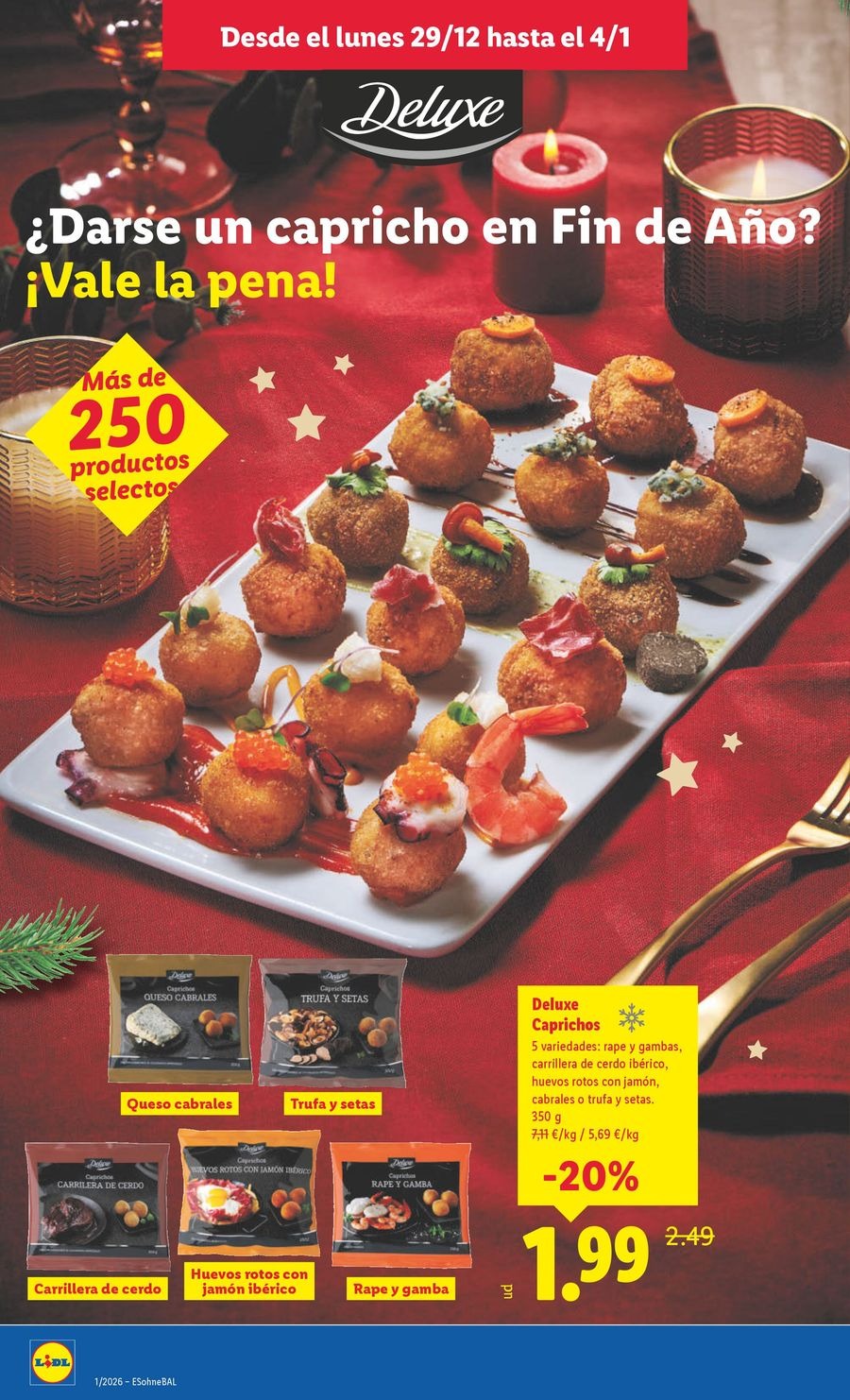 Ofertas de Lidl España de 29 diciembre a 4 enero 2026 ofertas semanales