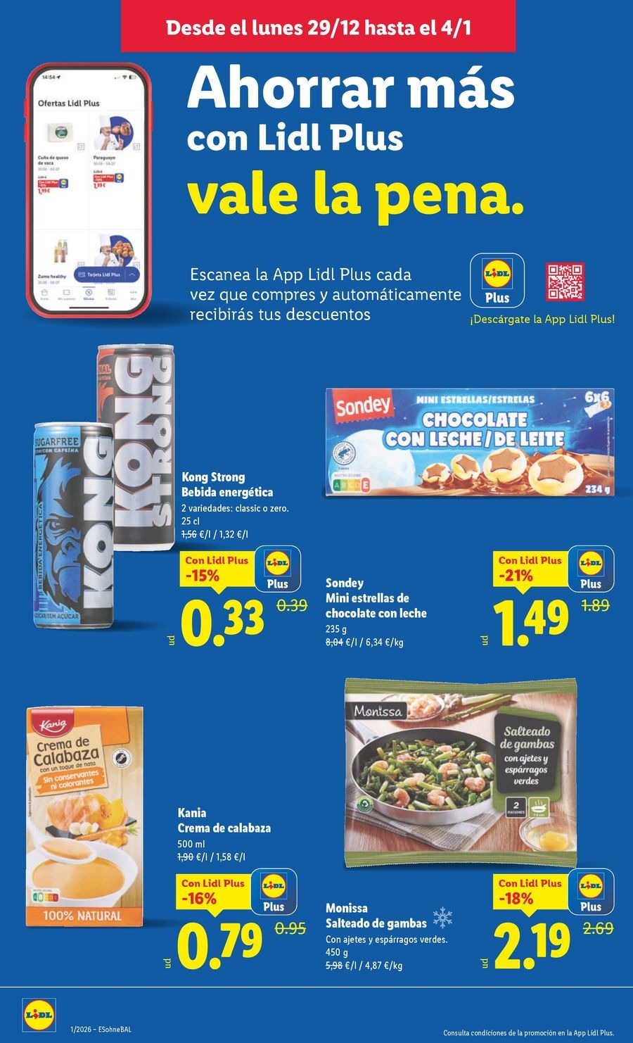 Ofertas de Lidl España de 29 diciembre a 4 enero 2026 ofertas semanales