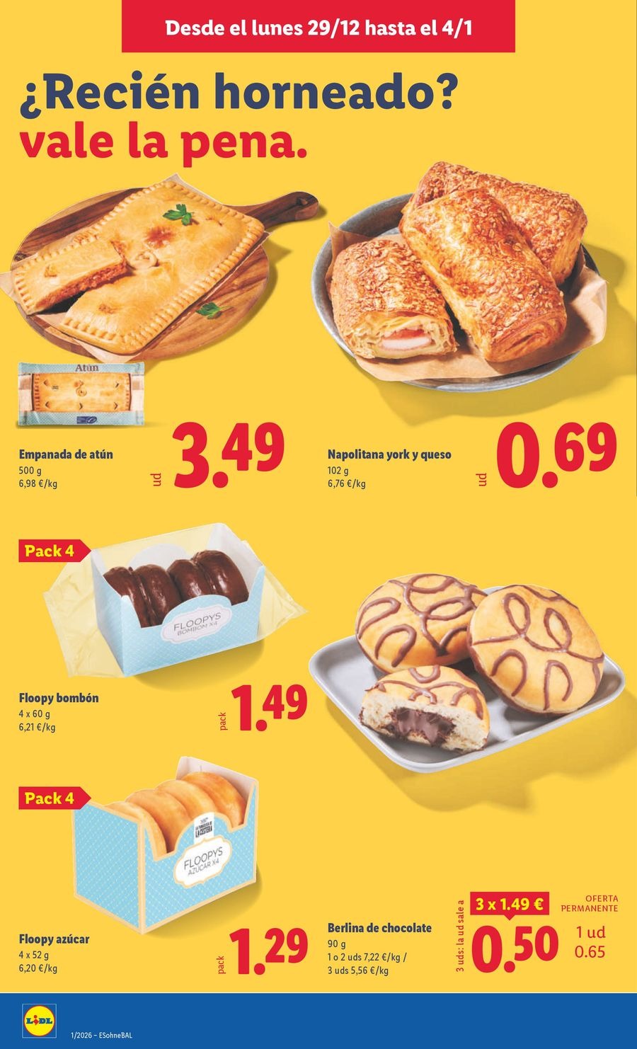 Ofertas de Lidl España de 29 diciembre a 4 enero 2026 ofertas semanales