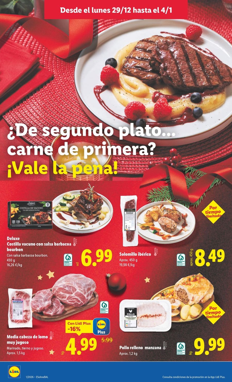 Ofertas de Lidl España de 29 diciembre a 4 enero 2026 ofertas semanales