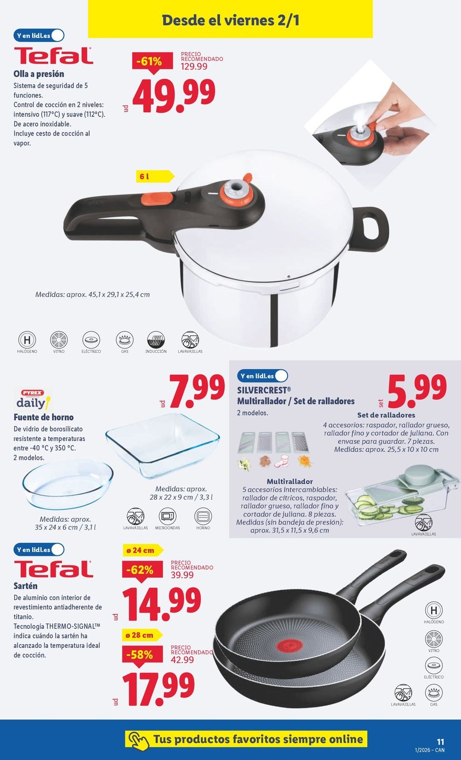 Ofertas de Lidl España de 29 diciembre a 4 enero 2026 Ofertas de bazar