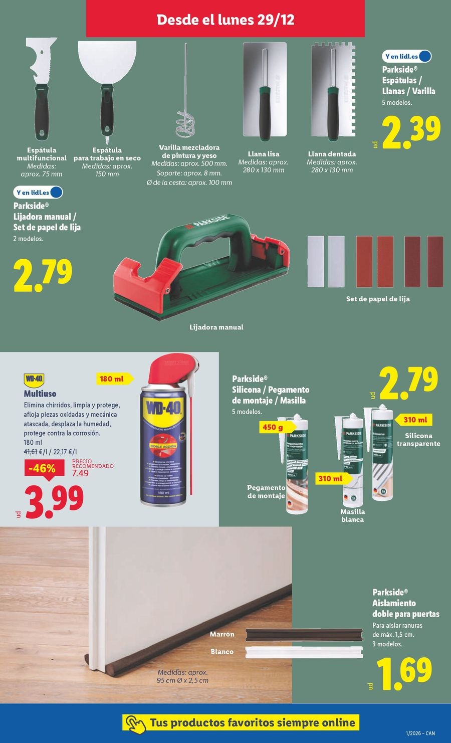 Ofertas de Lidl España de 29 diciembre a 4 enero 2026 Ofertas de bazar