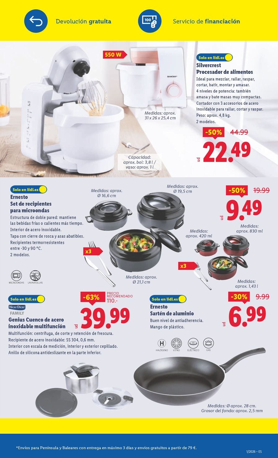 Ofertas de Lidl España de 29 diciembre a 4 enero 2026 Ofertas de bazar