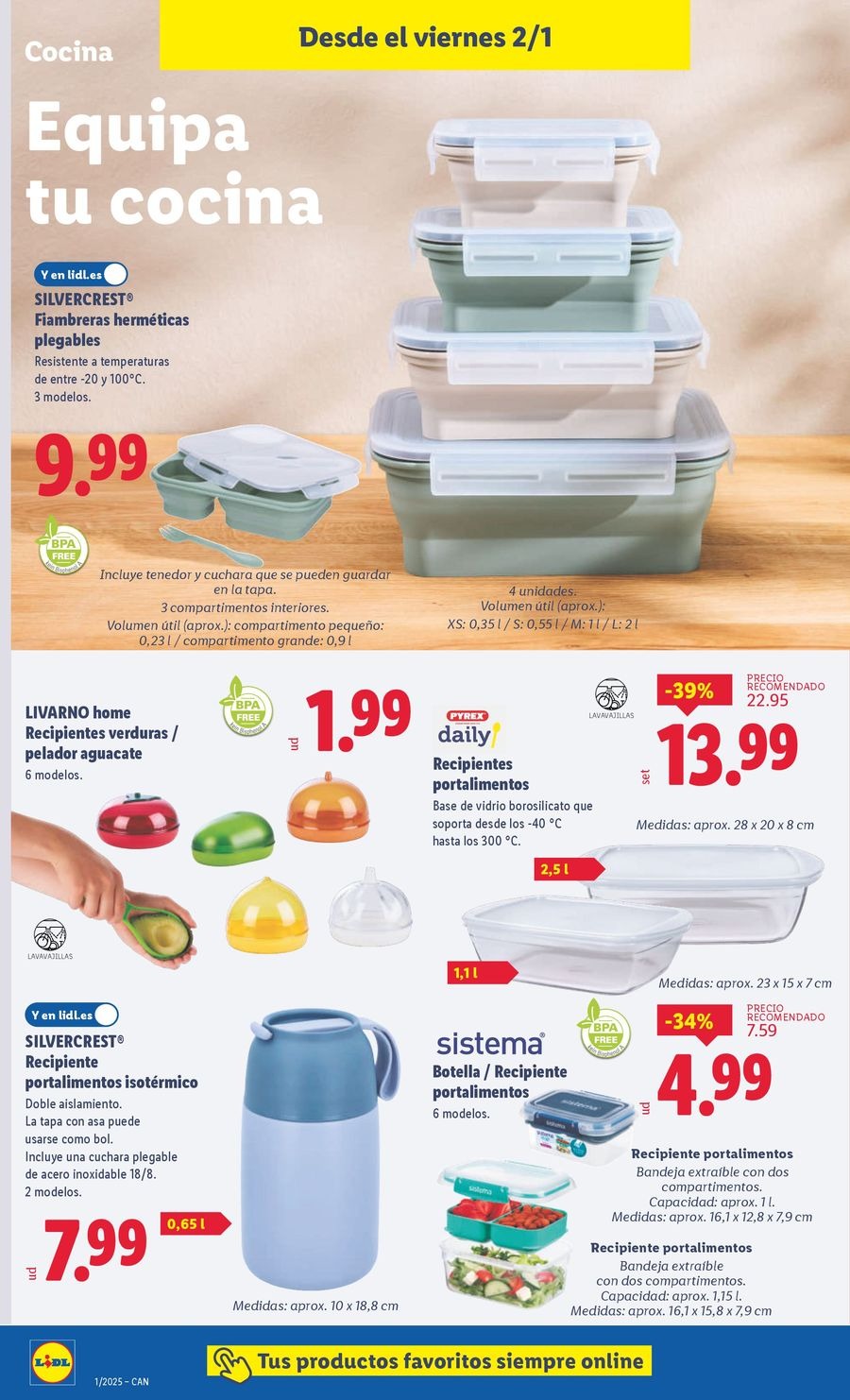 Ofertas de Lidl España de 29 diciembre a 4 enero 2026 Ofertas de bazar