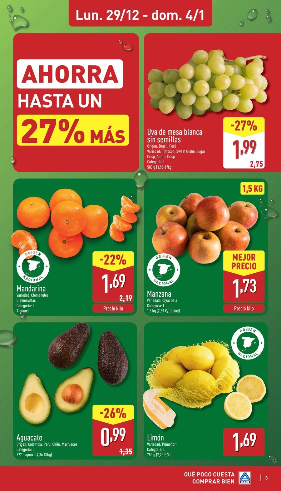ALDI Spain Offers from 29 December to 4 January 2026 Offers How little it costs to buy well