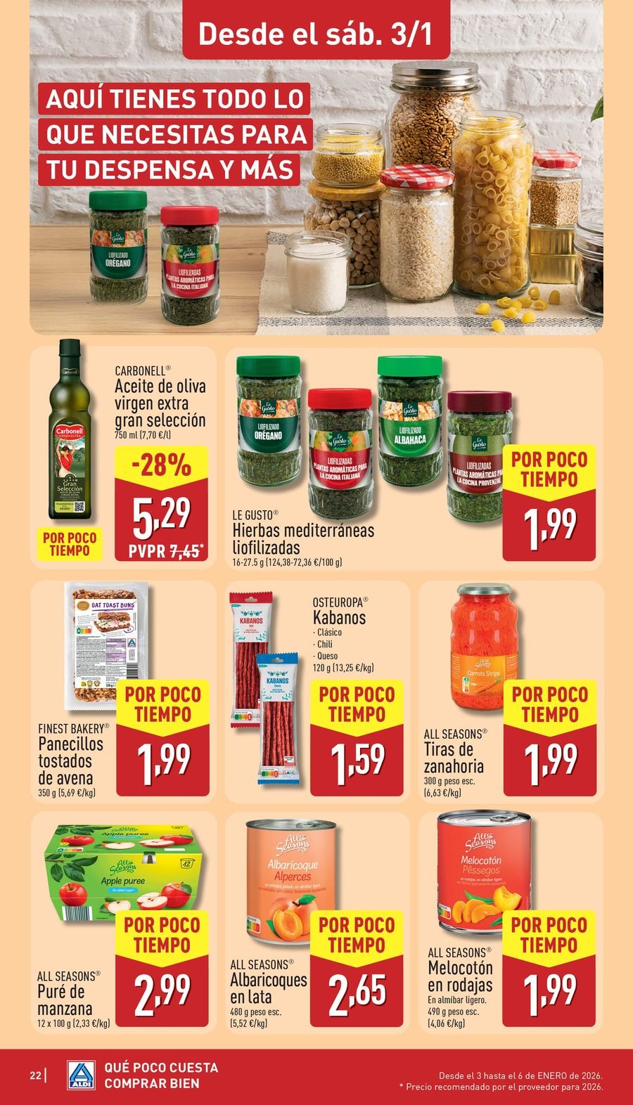 ALDI Spain Offers from 29 December to 4 January 2026 Offers How little it costs to buy well