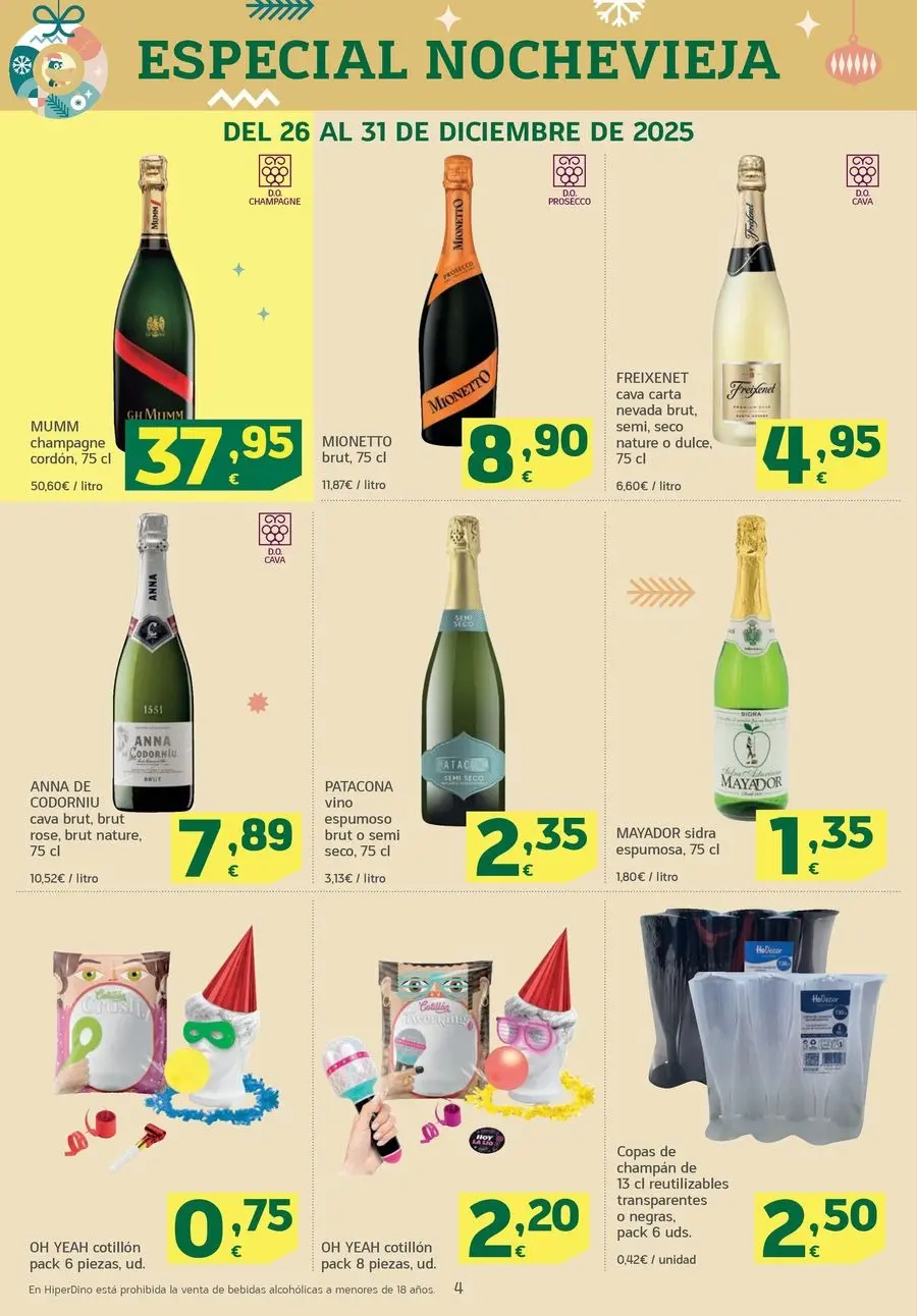 Ofertas de HiperDino España de 26 diciembre a 6 enero 2026 Nuevas ofertas