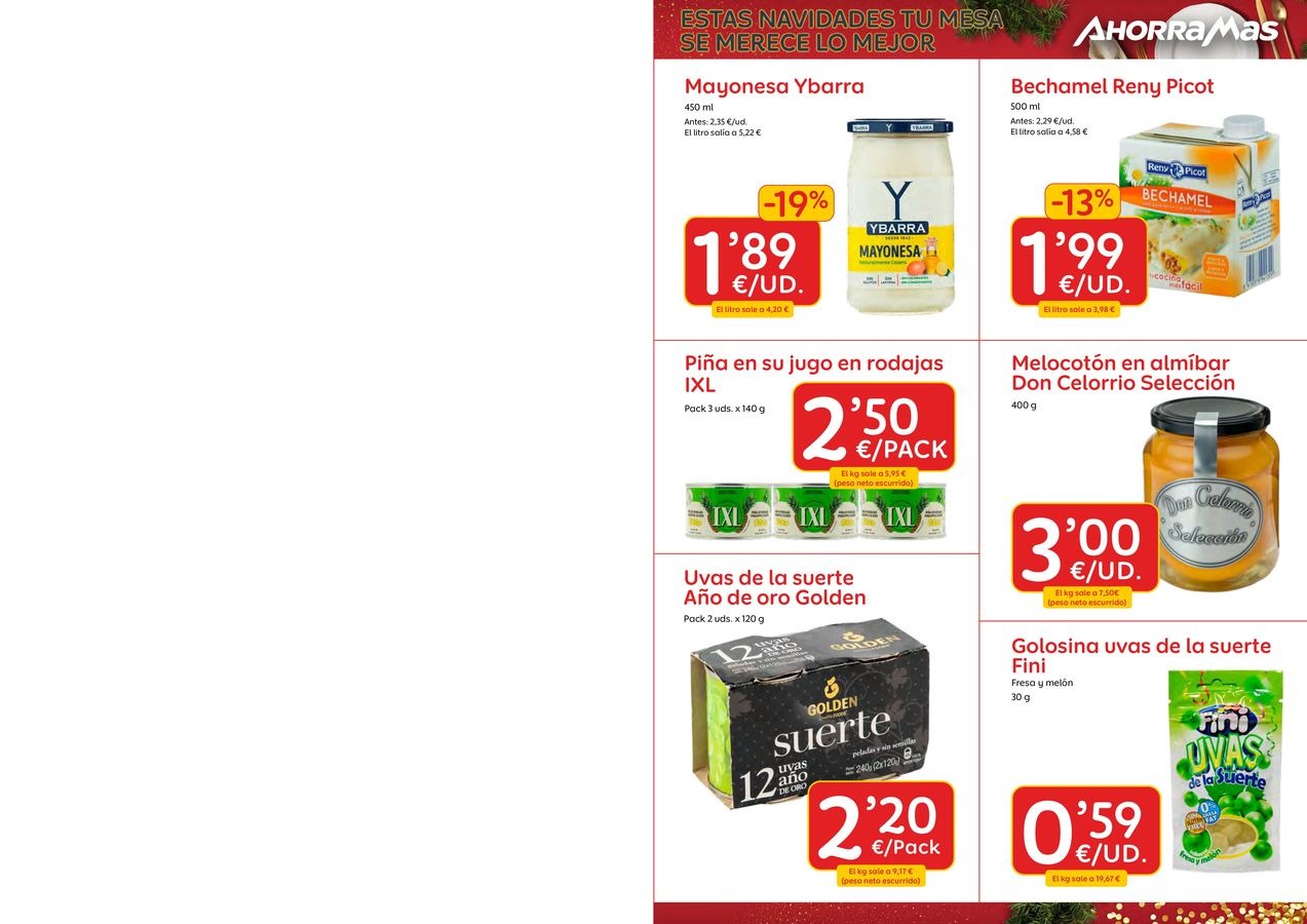 Ofertas de Ahorramas España de 26 a 31 diciembre 2025 Estas Navidades, Tu Mesa Se Merece Lo Mejor