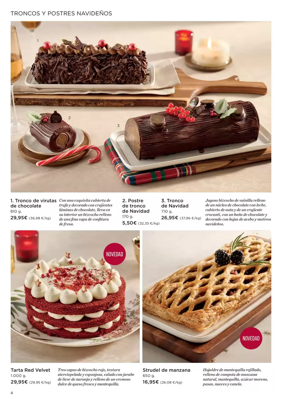 Ofertas de Hipercor España de 22 diciembre a 5 enero 2026 Especial Pastelería Navidad