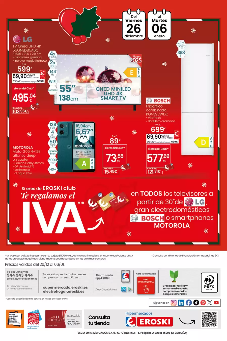 Eroski Spain Offers from 26 December to 6 January 2026 Those who truly love you, make your Christmas better