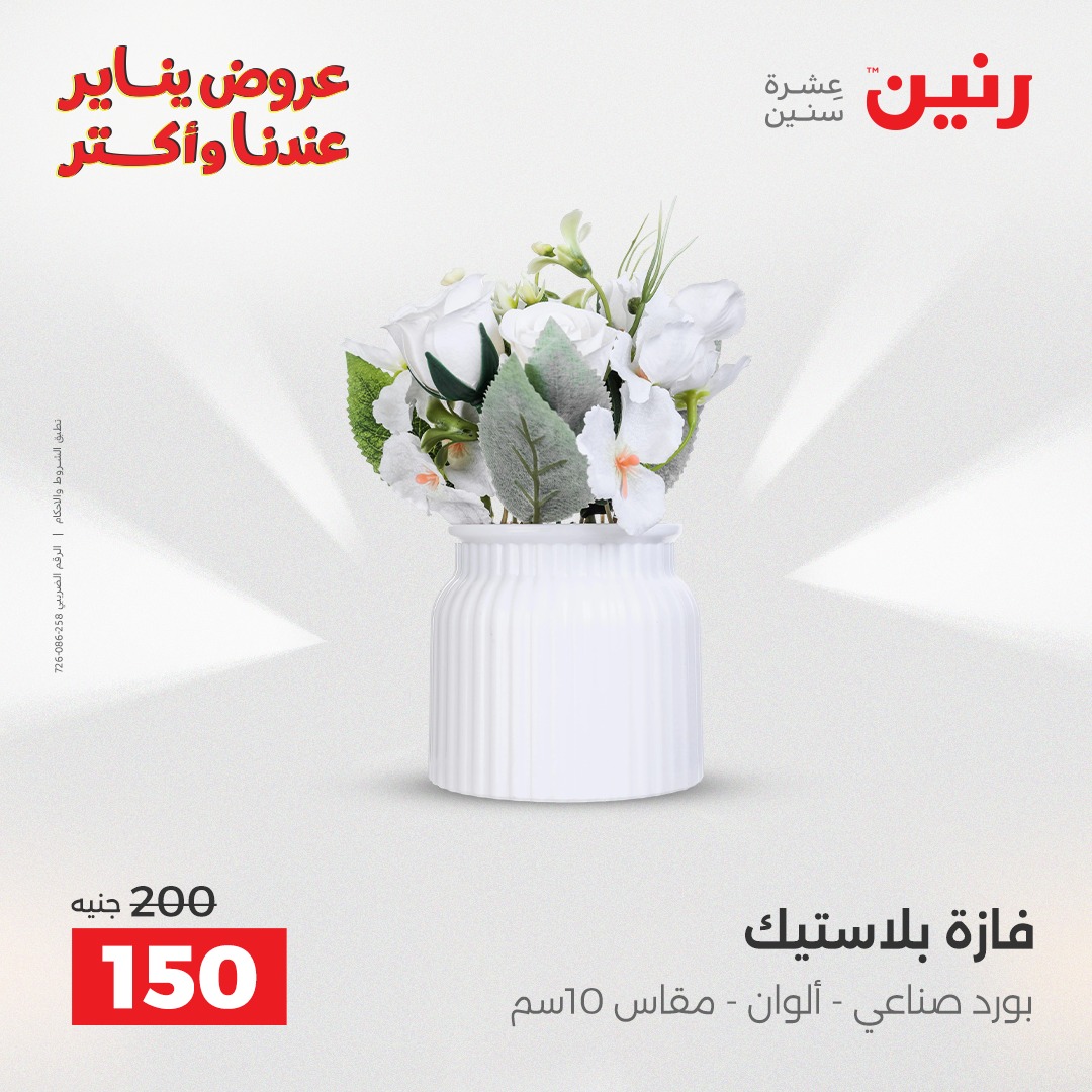 عروض رنين مصر من 28 حتى 29 ديسمبر 2025 عروض قطع الديكور