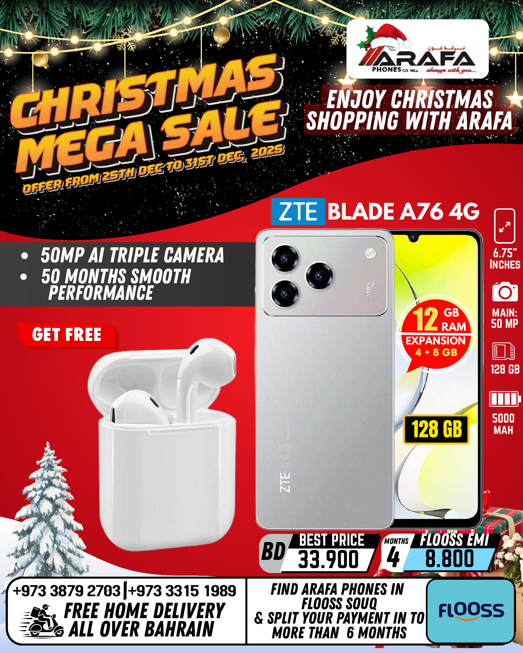 Ofertas de Teléfonos Arafa Bahréin de 25 a 31 diciembre 2025 ofertas de navidad