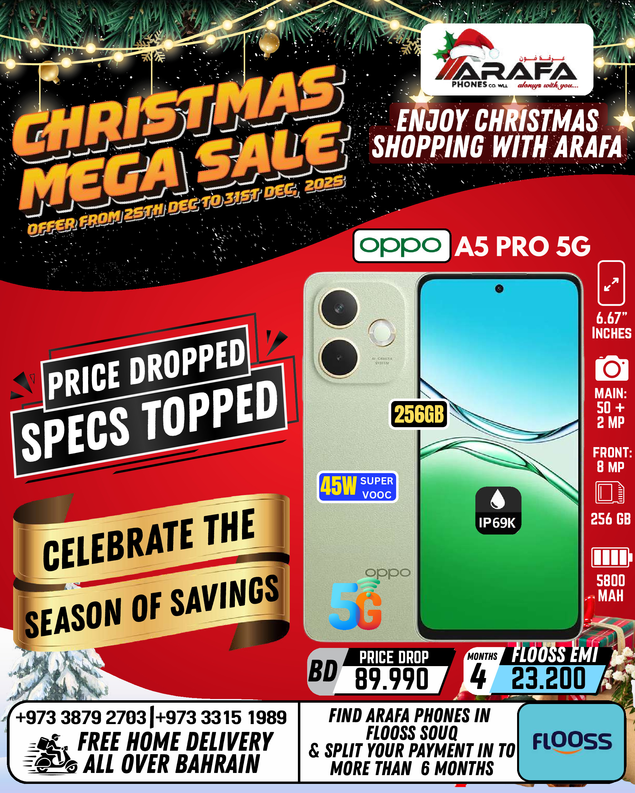 Ofertas de Teléfonos Arafa Bahréin de 25 a 31 diciembre 2025 ofertas de navidad