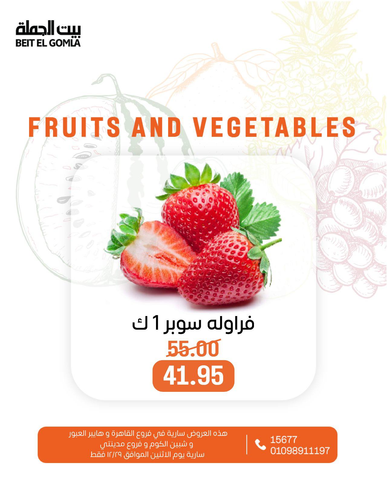 عروض بيت الجملة مصر الاثنين 29 ديسمبر 2025 عروض الخضار والفاكهة