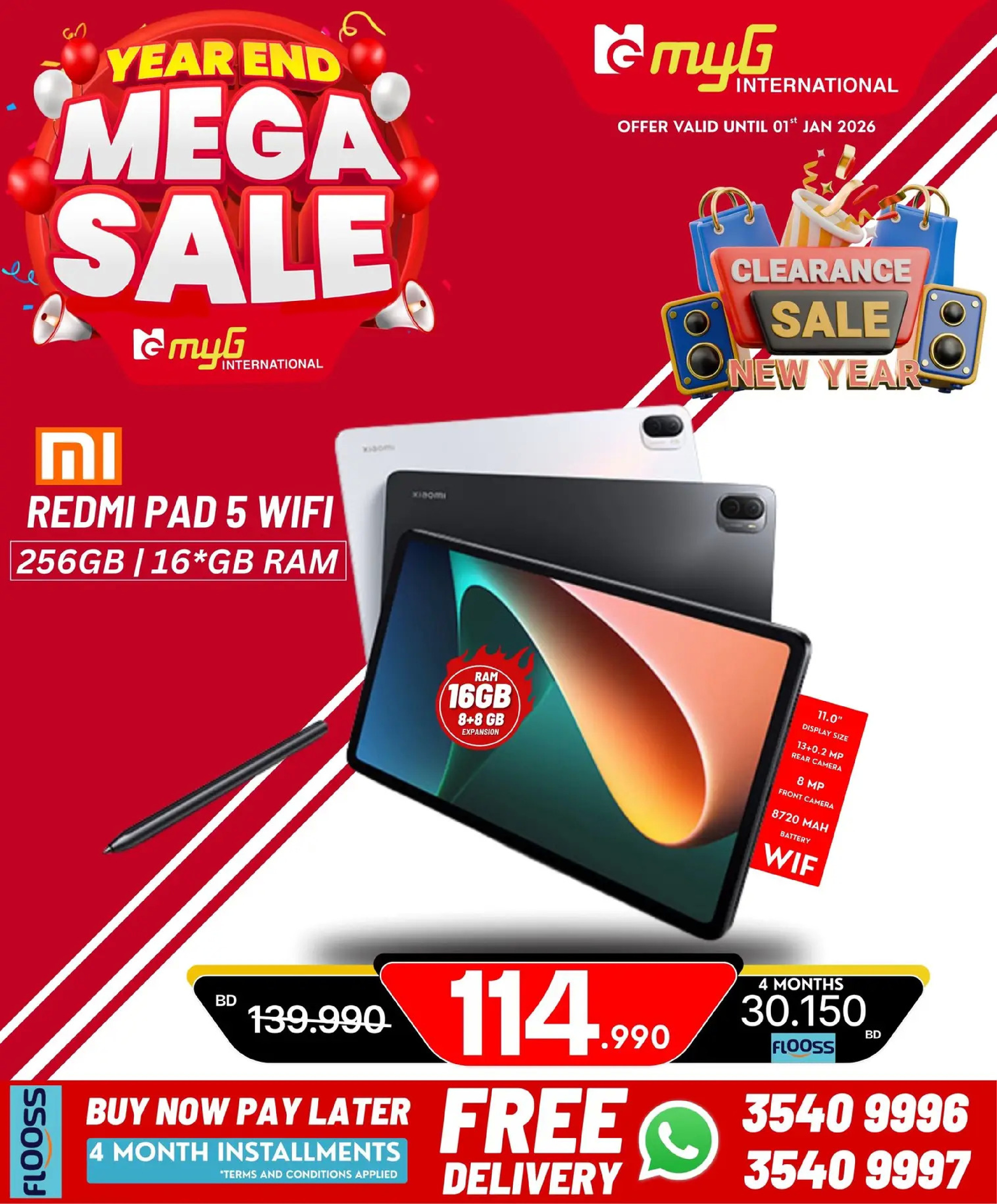 MYG International Bahrain Offers from 31 December to 7 January 2026 Year End Deals