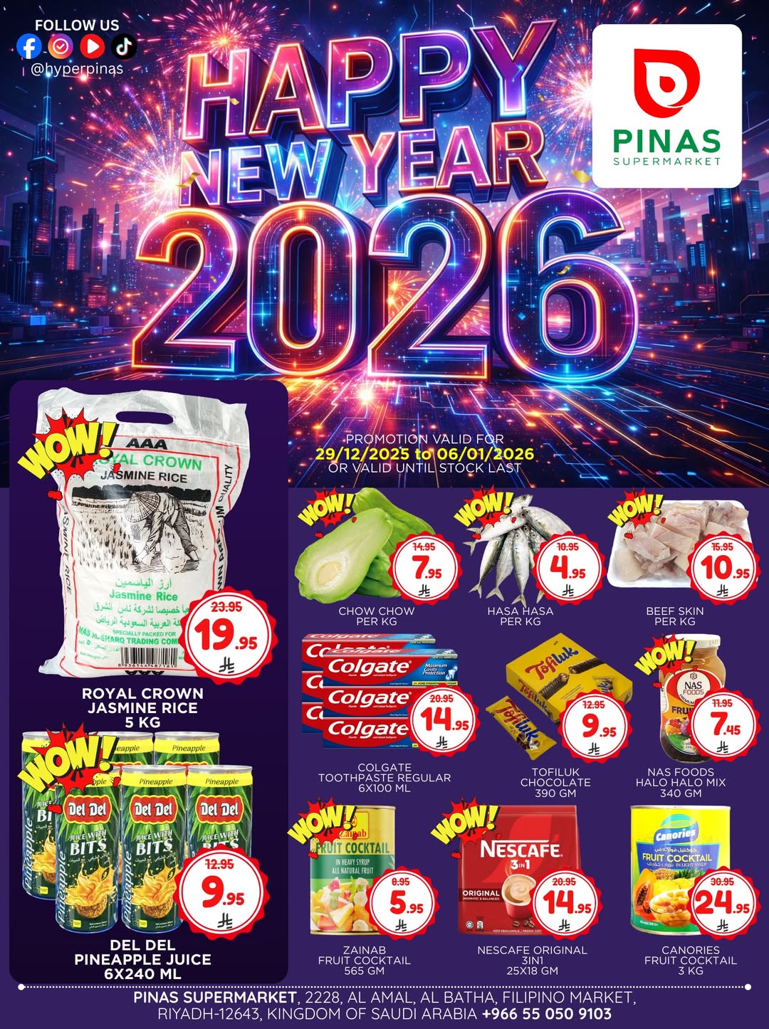 Pinas Supermarket  Riyadh and Batha  Offers from 29 December to 6 January Happy New Year offers - Page 1