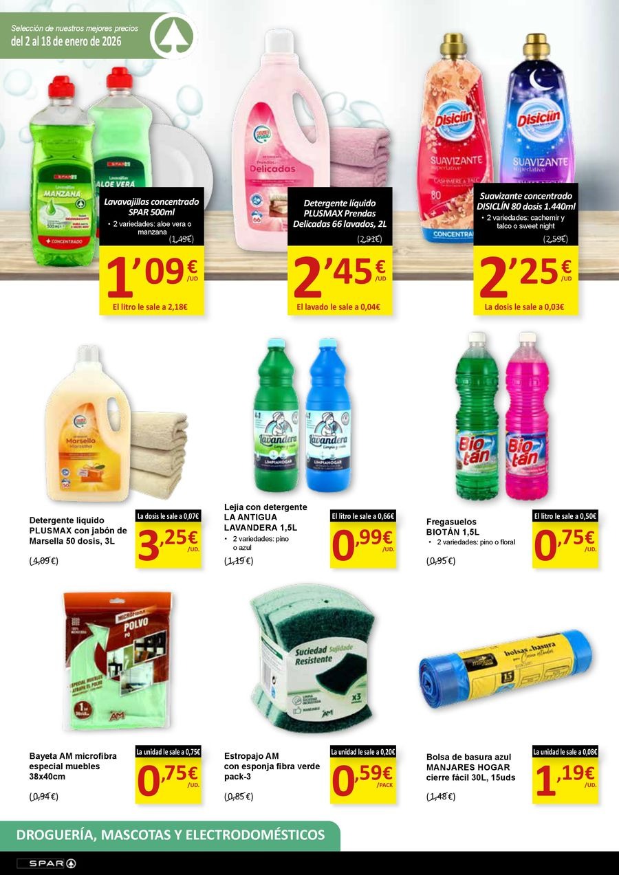 Ofertas de SPAR España de 2 a 18 enero 2026 Bombazos